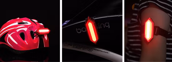 Acessório de bicicleta recarregável luz à prova d'água dianteira traseira LED traseira com cabo USB