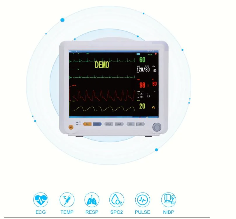 CE RoHS Multi Parameter Monitoring of Blood Pressure Blood Oxygen and Heart Rate Monitor