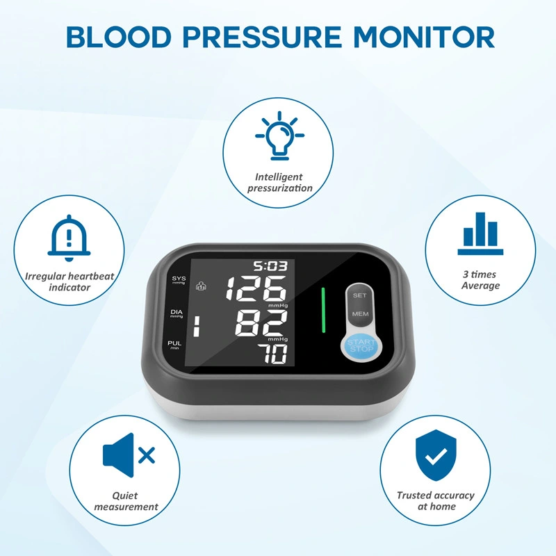 Intelligent Digital Heart Rate Monitor Sphygmomanometer Arm Bp Monitor