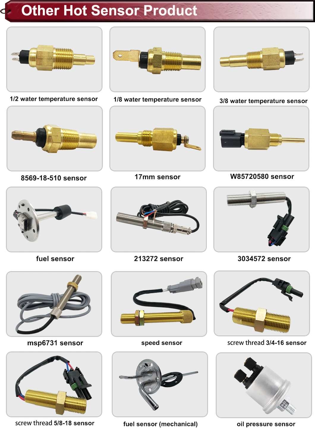 Generator Spare Parts Electronic Diesel Engine Motor Three Phase Volatge 60mm 3/4-16 Speed Sensor