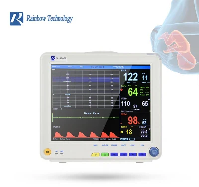 Equipamento médico Monitor de frequência cardíaca materno-fetal multiparâmetro de 12,1 polegadas para uso doméstico e hospitalar