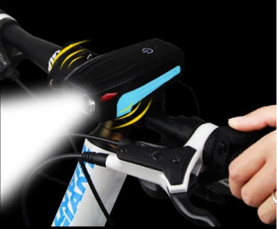 Acessórios de bicicleta Luz de bicicleta Buzina alta Brilho recarregável USB Farol de bicicleta Wbb16728