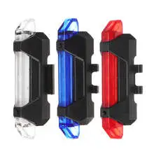 Luz de LED de carregamento USB para bicicleta Luz indicadora noturna para ciclismo Lanterna traseira montanha