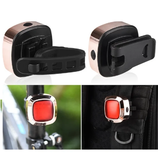 Luz traseira de bicicleta com detecção automática Luzes traseiras com detecção de frenagem, recarregável por USB, LED de advertência ultrabrilhante Sensor de ligar/desligar automático Ipx5 à prova d'água Bl18314