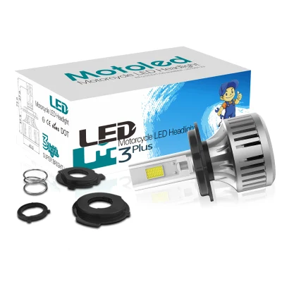 Farol de lâmpada LED H4 COB Motoled para motocicleta