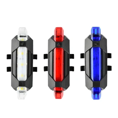 Brightenlux 3 cores vermelho azul branco carregamento USB lanterna traseira para bicicleta